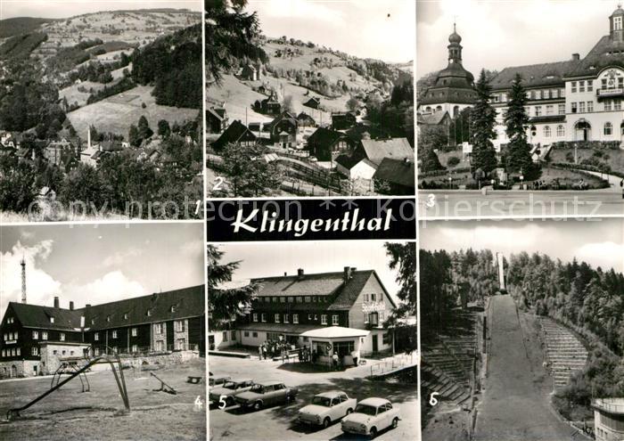 Klingenthal Vogtland Brunndoebra Aschberg Steindoebra Rathaus Kirche Jugendherbe