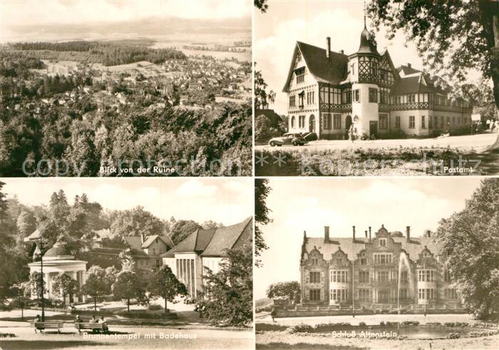 Bad Liebenstein Panorama Blick von der Ruine Postamt Brunnentempel Badehaus Schl