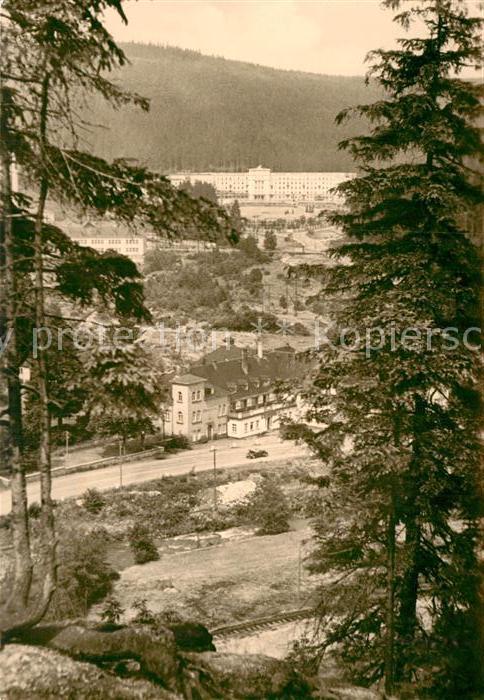 Erlabrunn Erzgebirge Blick zum Bergbaukrankenhaus Wismut