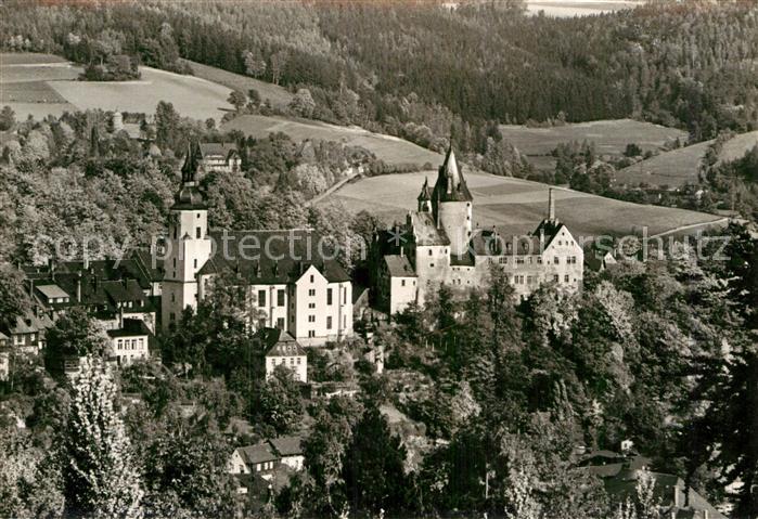 Schwarzenberg Erzgebirge Blick zum Schloss