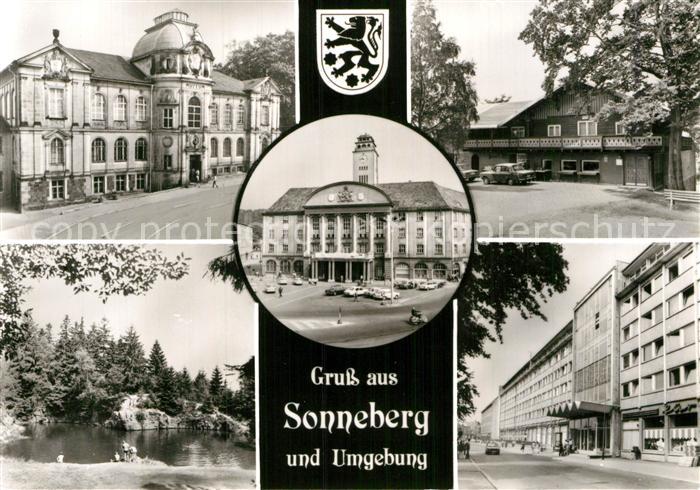 Sonneberg Thueringen Spielzeugmuseum Rathaus Blockhuette Koenigsee Karl Marx Str