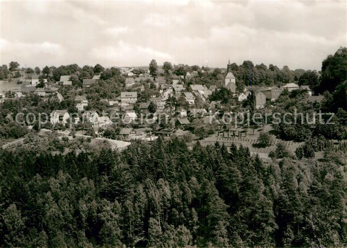 Hohnstein Saechsische Schweiz Blick auf Stadt und Burg