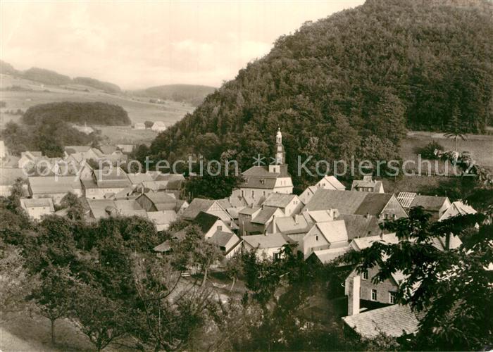 Schnellbach Floh Seligenthal Ortsansicht mit Kirche