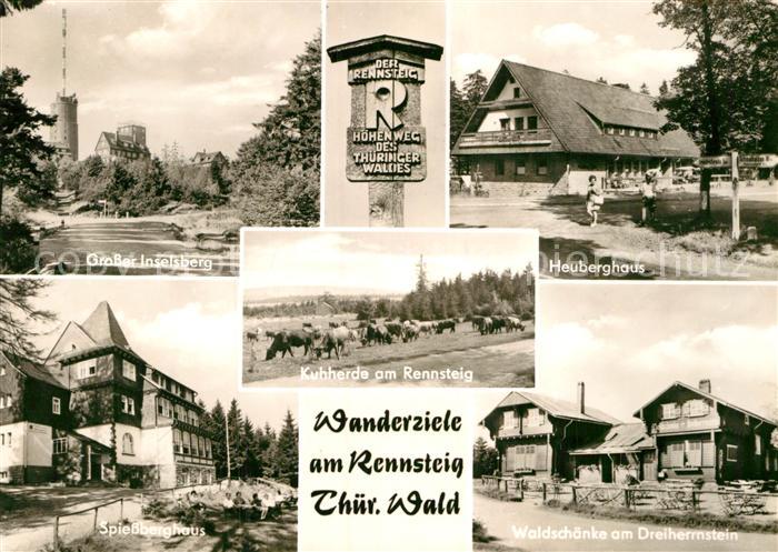 Rennsteig Wanderziele am Rennsteig Thueringer Wald