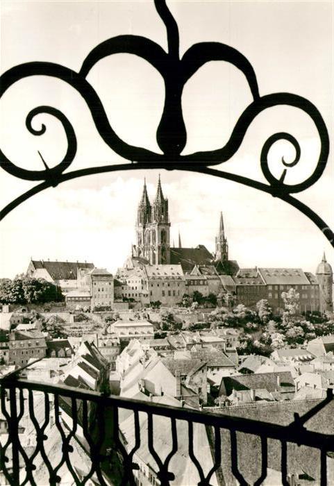 Meissen Elbe Sachsen Blick vom Rundgang des Frauenkirchturmes