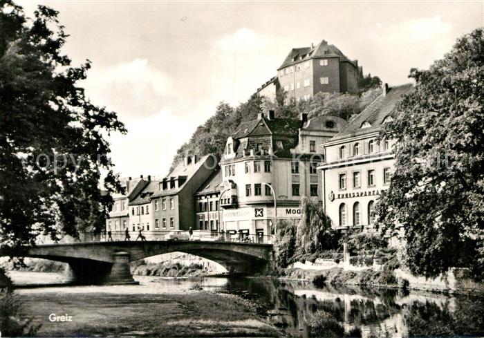 Greiz Thueringen Weisse Elster Bruecke Schloss