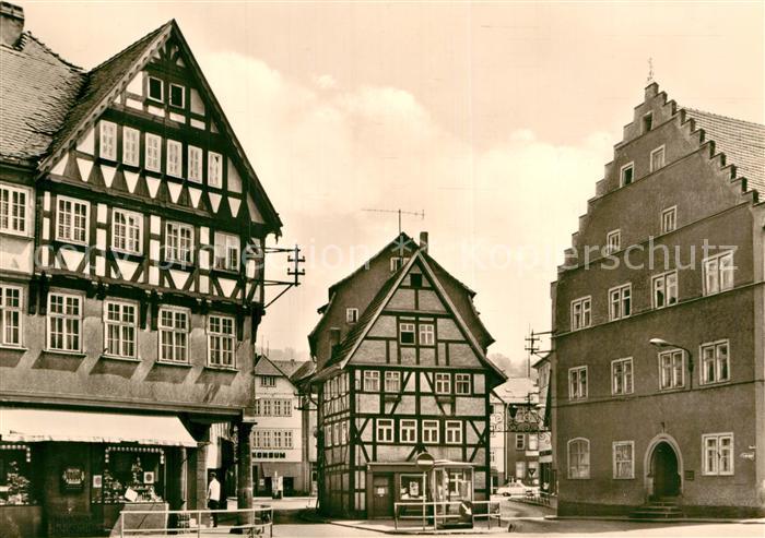 Schmalkalden Thueringen Altmarkt Fachwerkhaeuser Altstadt