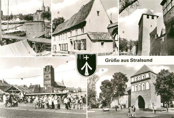 Stralsund Mecklenburg Vorpommern Hafen Schillstrasse Stadtmauer HOG Waldschenke