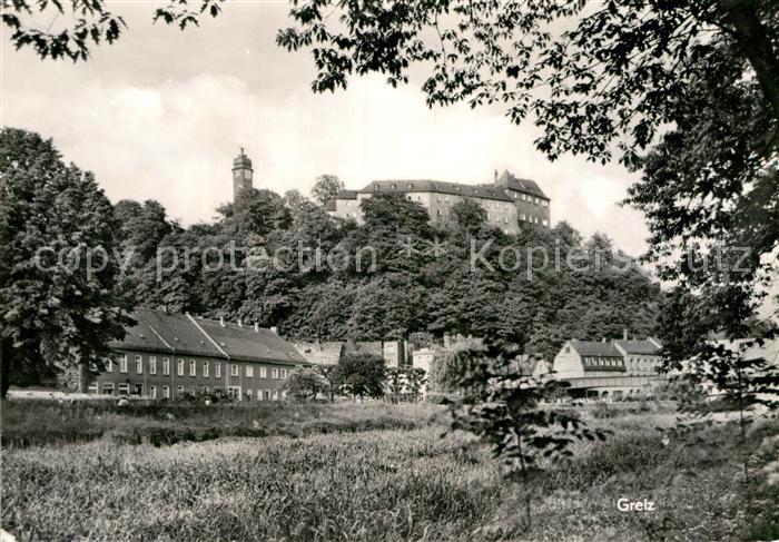 Greiz Thueringen Blick zum Schloss
