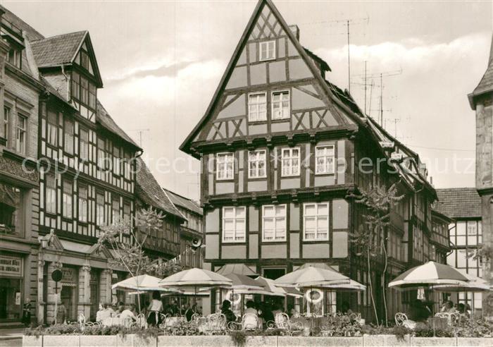 Quedlinburg Harz Boulevard Cafe am Markt Altstadt Fachwerkhaeuser