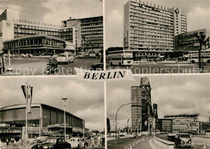 BERLIN  CITY Kantstrasse DOB Hochhaus Gedaechtniskirche Bahnhof Zoo