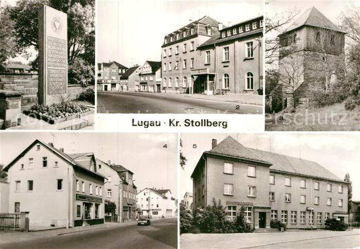 Lugau Erzgebirge VdN Denkmal Klubhaus Karl Liebknecht Glockenturm Stollberger St