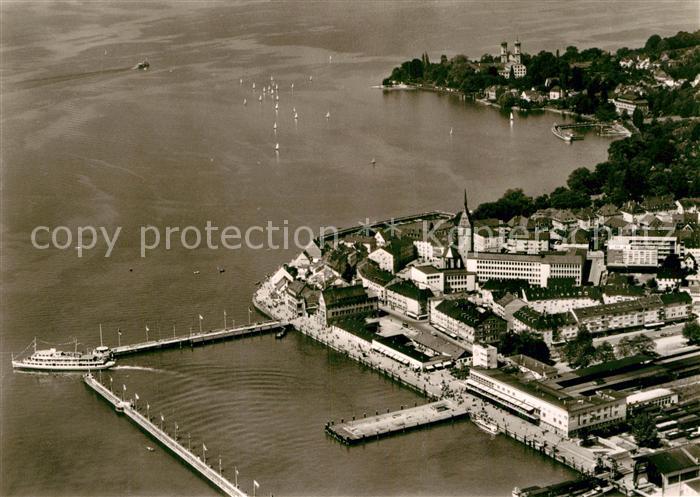 Friedrichshafen Bodensee Hafen Fliegeraufnahme