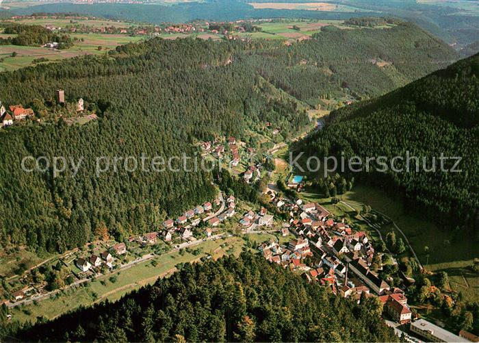 Bad Teinach-Zavelstein Burgruine Kurort im Schwarzwald Fliegeraufnahme