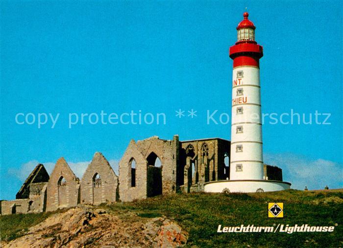 Plougonvelin Phare sur le Cap Saint Mathieu Leuchtturm Kap St Mathieu Motiv Nr 9