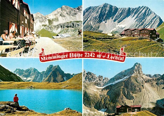 Memminger Huette Berghaus Lechtal Bergsee Gebirgspanorama Alpen