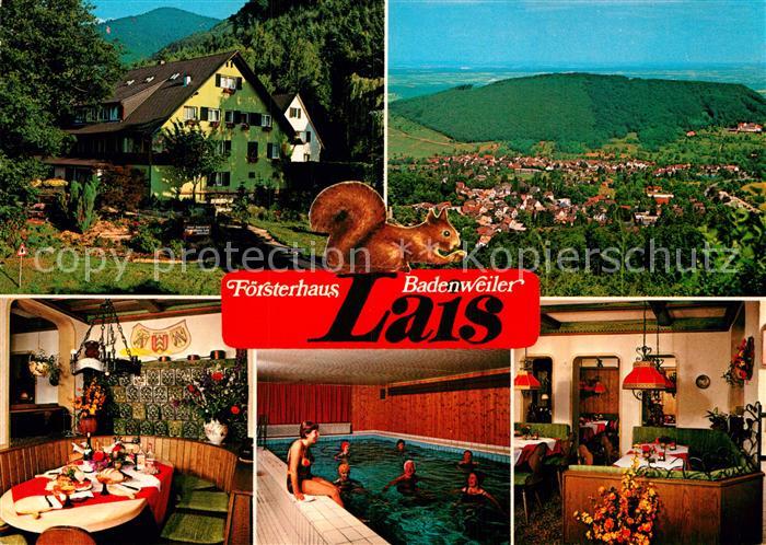 BADENWEILER BW Hotel Restaurant Foersterhaus Lais Hallenbad Eichhoernchen Panora