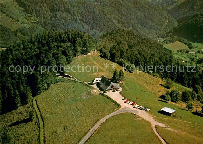 Muenstertal Schwarzwald Almgaststaette Kaelbelescheuer Fliegeraufnahme