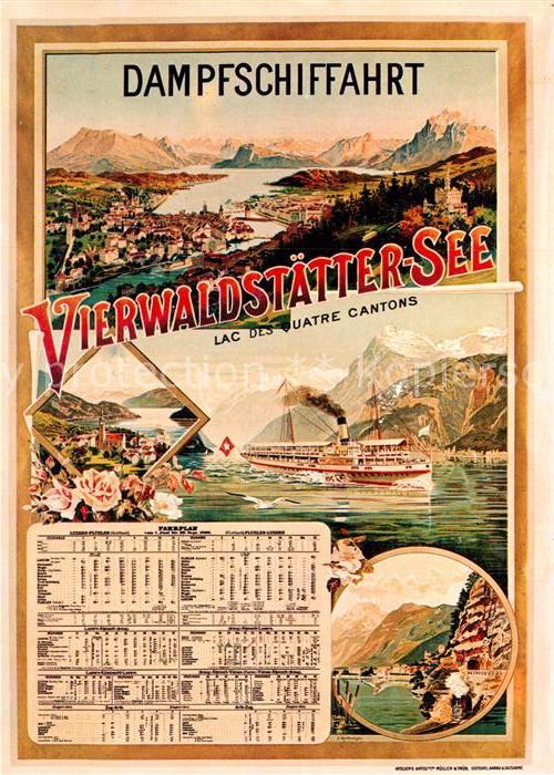 Dampfer Seitenrad Dampfschiffahrts-Gesellschaft Vierwaldstaettersee 1896 A. Reck