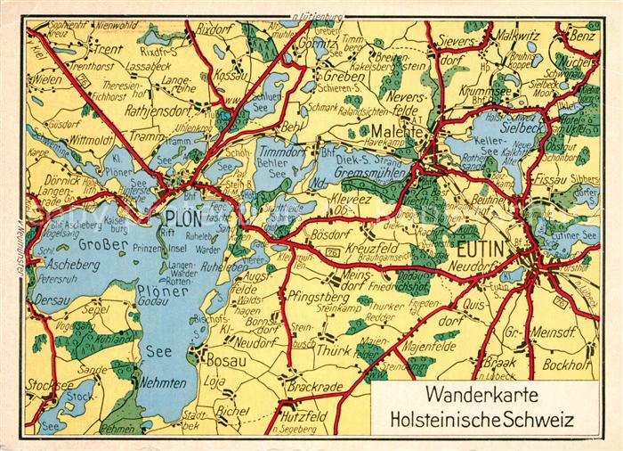 Wandern Wanderkarte Holsteinische Schweiz Eutin