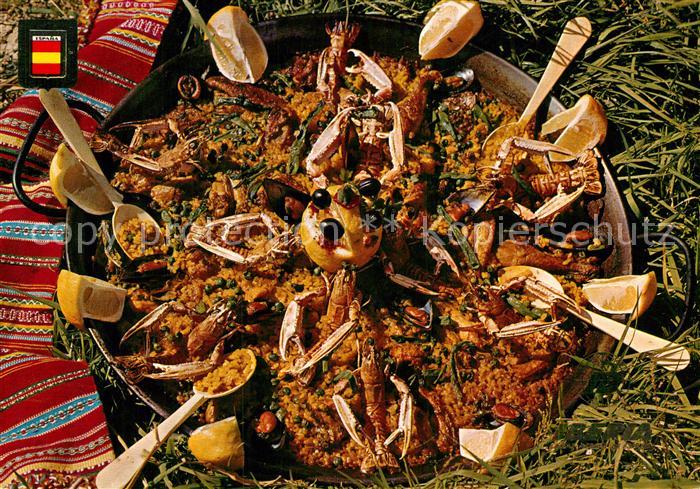 Lebensmittel Paella Valenciana Rezept