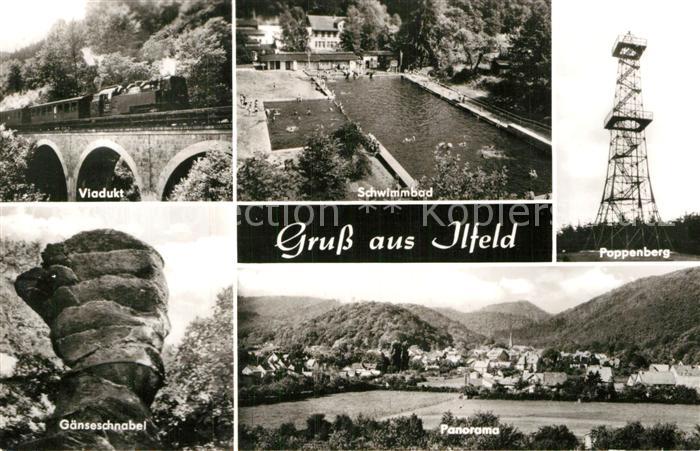 Ilfeld Suedharz Poppenberg Freibad Viadukt Gaenseschnabel