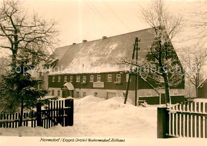 Hermsdorf Erzgebirge Neuhermsdorf Zollhaus im Winter