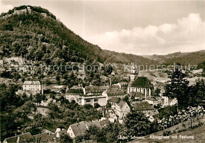 Koenigstein Saechsische Schweiz mit Festung