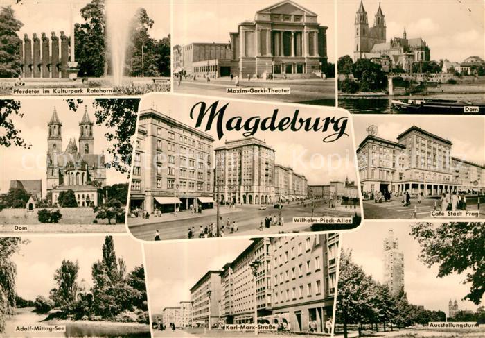MAGDEBURG  CITY Pferdetor im Kulturpark Rotehorn Dom Cafe Stadt Prag Ausstellung