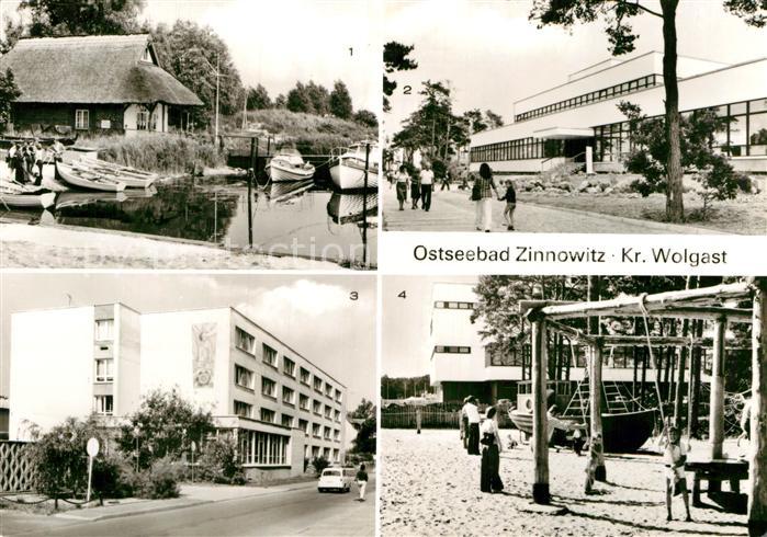 Zinnowitz Ostseebad Bootshafen Achterwasser Erholungsheim IG Wismut Roter Oktobe