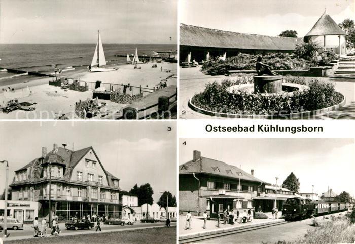 Kuehlungsborn Ostseebad Molli Bahnhof Konzertgarten Strand