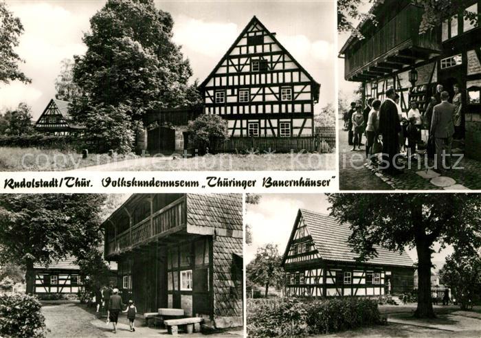 Rudolstadt Volkskundemuseum Thueringer Bauernhaeuser Fachwerk