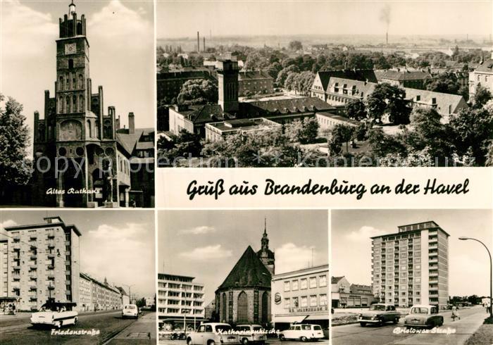 Brandenburg Havel Rathaus Fliegeraufnahme Friedenstrasse Brielower-Strasse