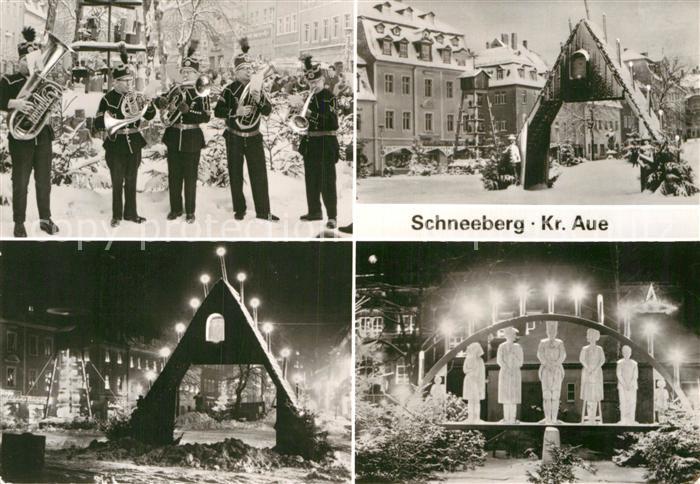 Schneeberg Erzgebirge Weihnachtspyramiden Blaskapelle