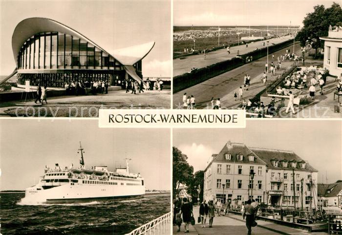 Warnemuende Ostseebad Restaurant Teepott Promenade Faehrschiff-Warnemuende Erhol