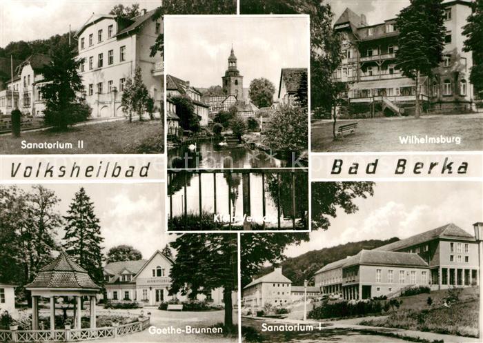 Bad Berka Sanatorium Wilhelmsburg Goethe-Brunnen