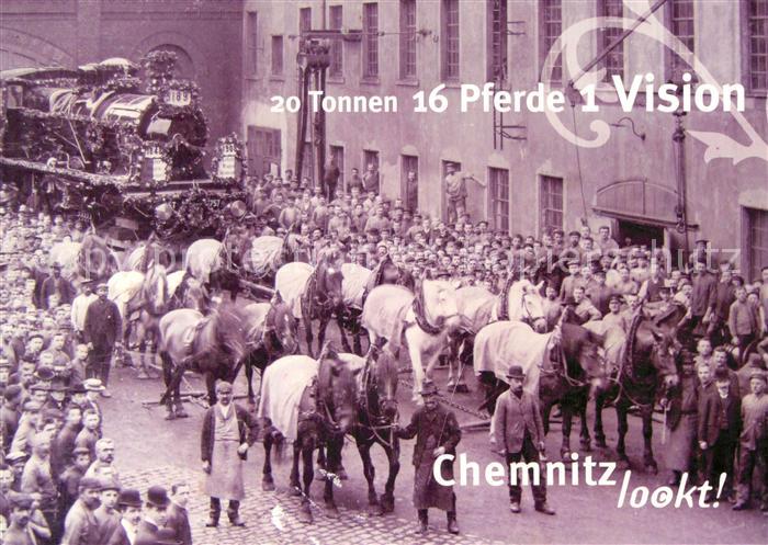 Chemnitz Repro historischer Loktransport 1809