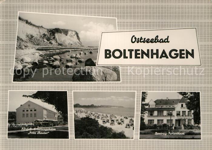 Boltenhagen Ostseebad Steilkueste Erholungsheim Fritz Reuter Strand