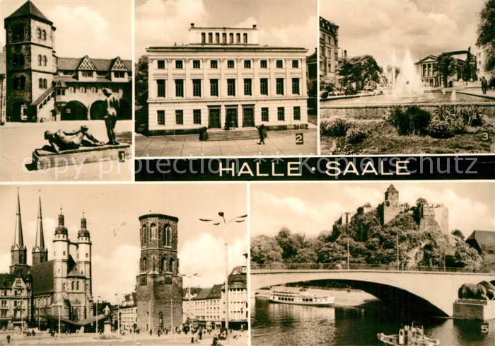 Halle Saale Burghof der Moritzburg Martin-Luther-Universitaet Marktplatz Giebich