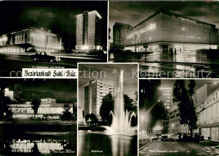 Suhl Thueringer Wald Hochhaus Warenhaus Hotel-Thueringen-Tourist