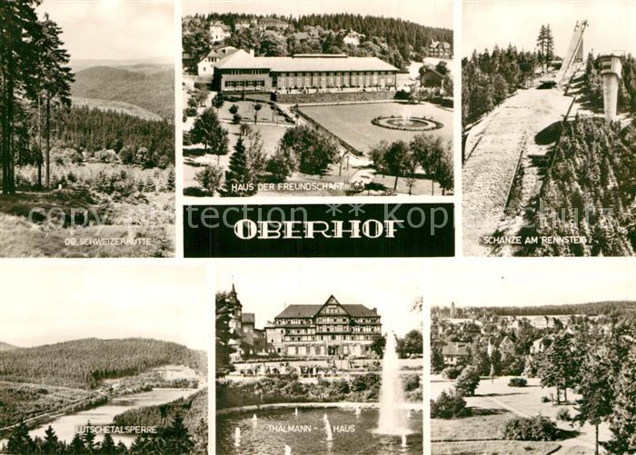Oberhof Thueringen Schweizerhuette Luetschetalsperre Thaelmannhaus Schanze am Re