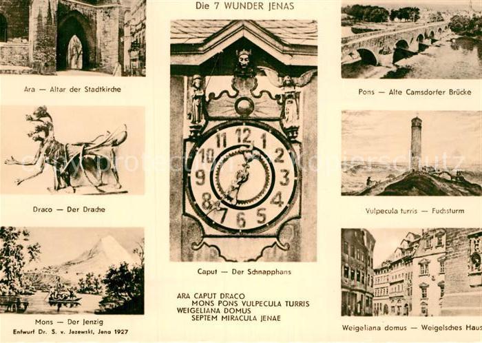 Jena Thueringen Die Sieben Wunder Ara Draco Mons Pons Vulpecule turris Weigelian