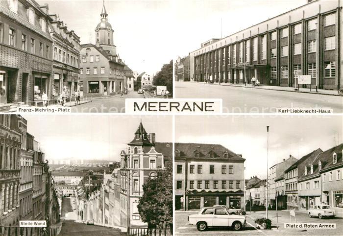 Meerane Franz-Mehring-Platz Karl-Liebknecht-Haus Steile-Wand