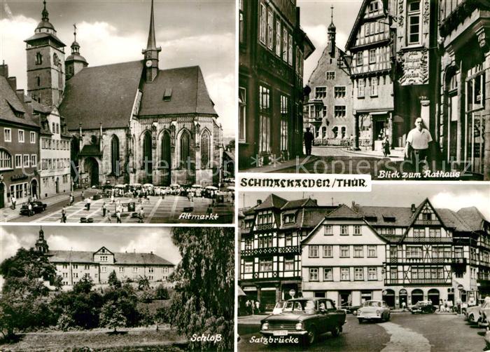 Schmalkalden Thueringen Rathaus Altmarkt Schloss Salzbruecke Fachwerk