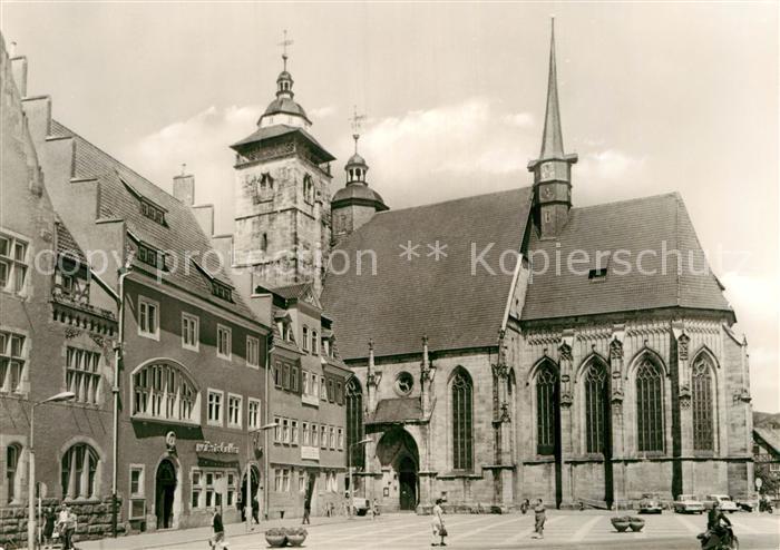 Schmalkalden Thueringen Marktplatz mit Kirche