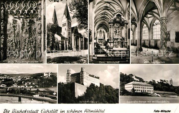 Eichstaett Oberbayern Dom Innenansichten Williboldsburg Jugendherberge