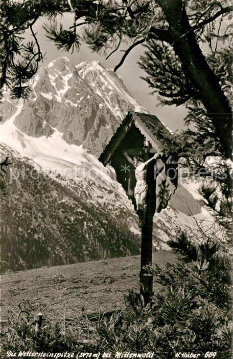 Mittenwald Bayern Kreuz Wettersteinspitze Wettersteingebirge Huber Karte Nr 669