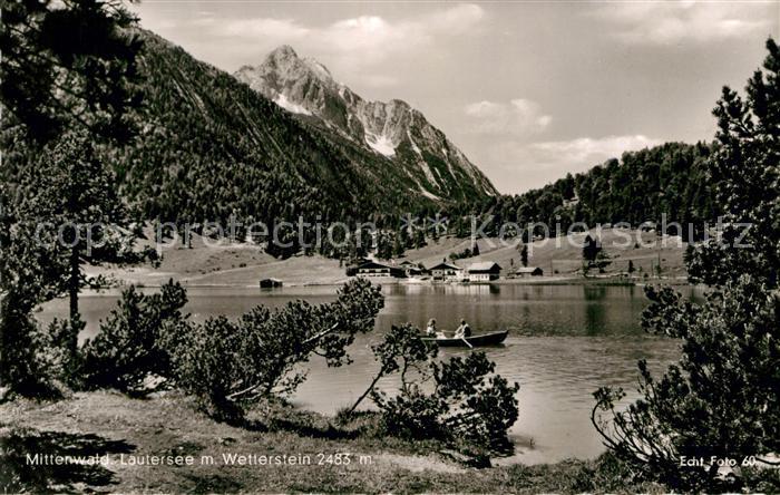Mittenwald Bayern Lautersee mit Wetterstein