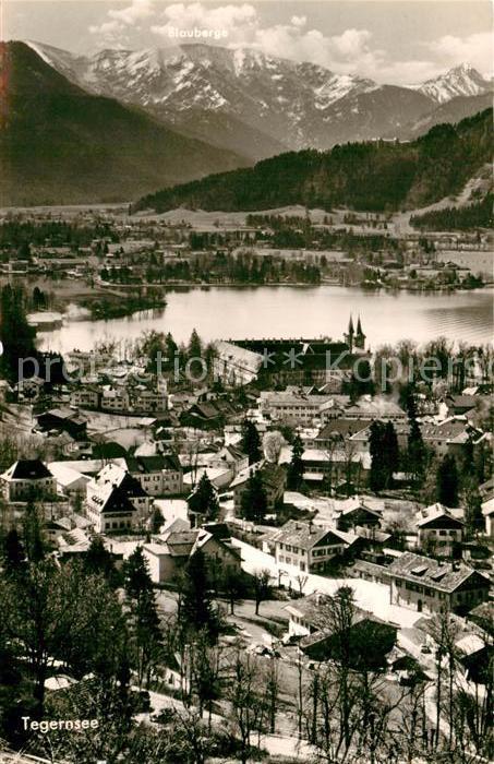 Tegernsee Panorama Blick gegen Blauberge Bayerische Voralpen