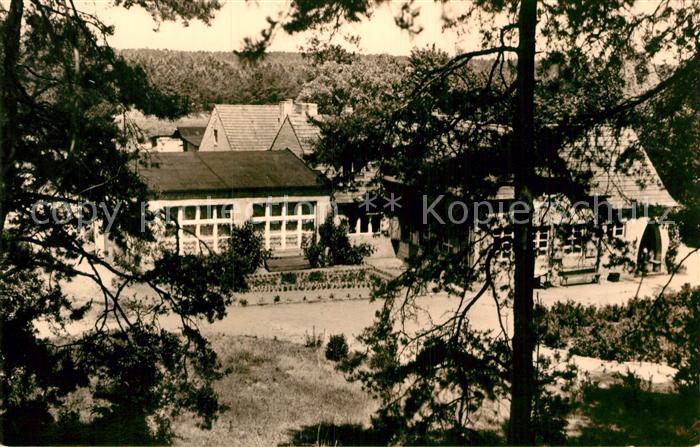 Hirschluch Ansicht vom Waldrand aus Handabzug